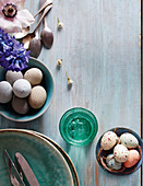 Easter eggs and hyacinths