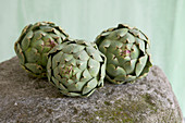 Three artichokes