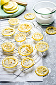 Homemade candied lemon slices