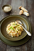 Risotto with mushrooms and gruyere