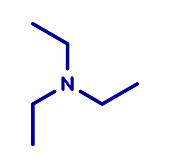 Triethylamine organic base molecule, illustration
