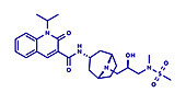 Velusetrag gastroparesis drug molecule, illustration