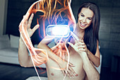 Virtual reality porn, conceptual image