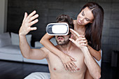 Virtual reality cybersex, conceptual image