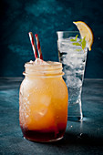 Mocktail with orange and cranberry juice
