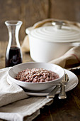 Risotto all'Amarone (Rotweinrisotto, Italien)