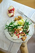 Turkish rocket and chicory salad with Tulum Peyniri