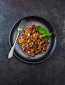 Tempeh 'Bolognese' with Black Bean Noodles