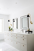 Washstand with moulded sink in classic bathroom