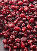 Dried cranberries (filling the picture)