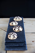 Chocolate-coated macaroons