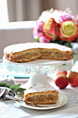 Apple Cake with a Slice Removed