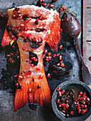 Coral Trout with pomegranate