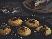 Chilli and orange cookies with pancetta for Halloween