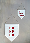 Hand-crafted Christmas wall pennants