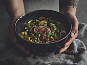 Dutch oven lentil soup