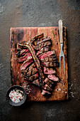 Grilled beef t-bone steak