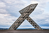 The Saar Polygon, a monument commemorating the coal mining industry, Saarland, Germany