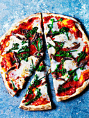 Broccoli and anchovies pizza