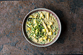 Thai green curry with pineapple
