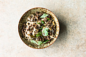 Thai rice noodles with beef