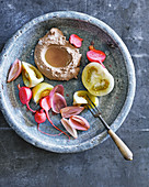 Farm-style pickles with whipped paté