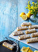 Lemon slices with meringue topping