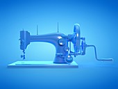 Sewing machine, illustration