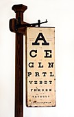 Eye test chart, 1900s