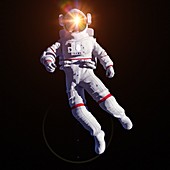 Astronaut in space, illustration
