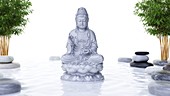 Buddha statue, illustration