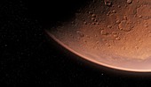 Mars from space, illustration