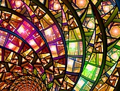 Stained-glass abstract fractal illustration