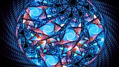 Stained glass, fractal illustration