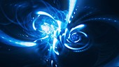 Spiral energy in space, abstract illustration