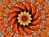 Sunflower mandala, abstract illustration