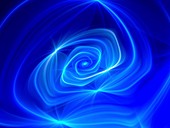Spiral energy flow, abstract illustration