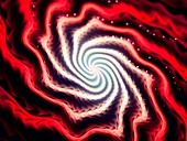 Spiral waves in space, abstract illustration