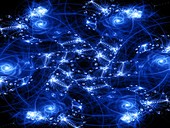 Quantum fractal patterns, abstract illustration