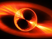 Gamma ray burst, abstract illustration