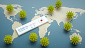 Covid-19 coronavirus test, conceptual illustration
