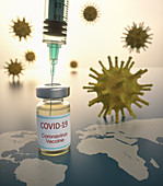 Covid-19 vaccine, conceptual image