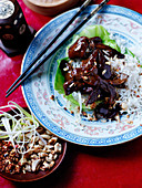 Asien soy beef with rice
