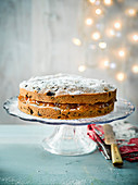 Super-simple fruitcake with apricot jam