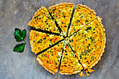 Cheese quiche with fresh herbs