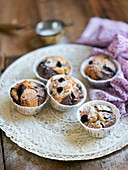 Blueberry chocolate muffins