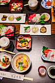 Kaiseki - light Japanese dish variety