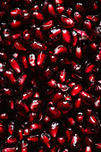 Closeup of pomegranate seeds