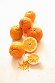 Bitter oranges with zests