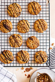 Flourless oat biscuits with chocolate and muesli